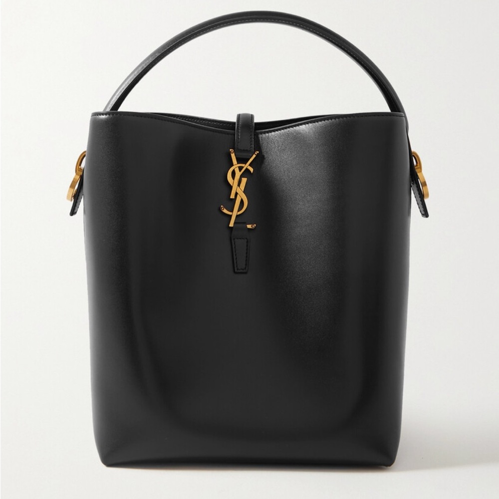 Saint Laurent | Le 37 Bucket Bag in Black Brushed Suede